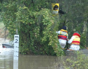 Floodwater rescue