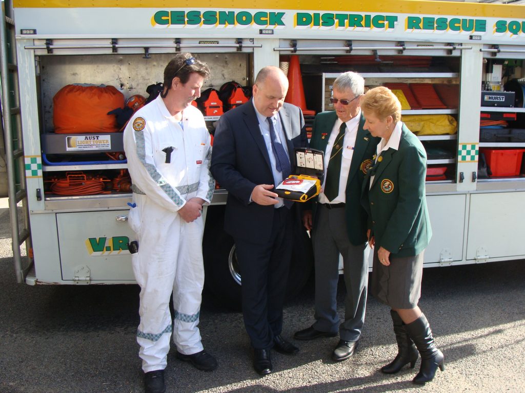 NSW Government Grant Provides New Life Saving Defibrillator Cessnock